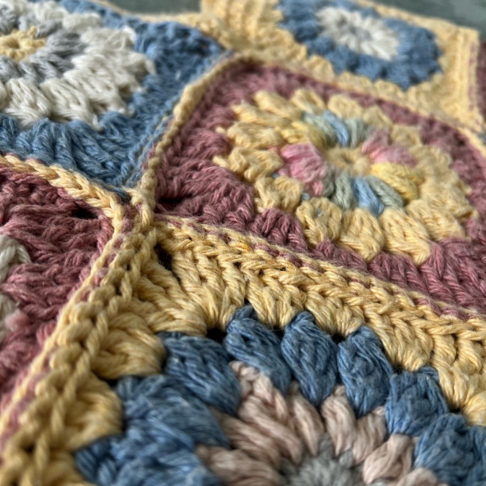 Handmade Crochet Bag 
100% Cotton – Boho Granny Square Tote - Picture 3 of 6